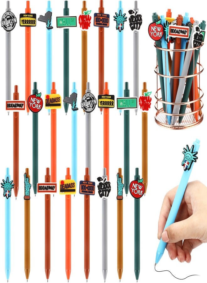 Feifeiya 30 Pcs New York City Ballpoint Pen New York Souvenirs City Travel Pens Retractable USA Themed Ballpoint Pens I Love NY Gifts Pen for School Office Supplies Traveler Gift - Image 1